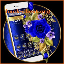 Gold and Blue Flower Theme icon