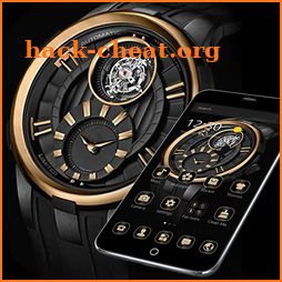 Gold Black Luxury Watch Theme icon