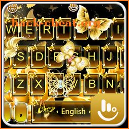 Gold Diamond Butterfly Keyboard Theme icon