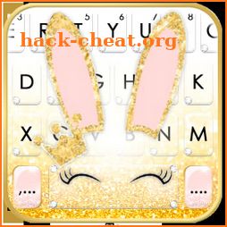 Gold Glitter Bunny Keyboard Theme icon