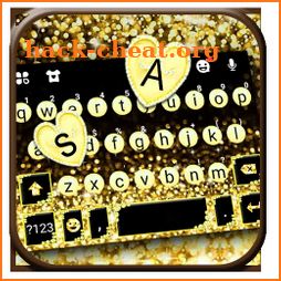 Gold Sparkle Pearls Keyboard Theme icon