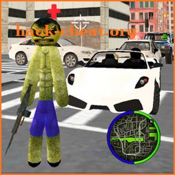 Green Monster Stickman Rope Hero Gangstar Crime icon