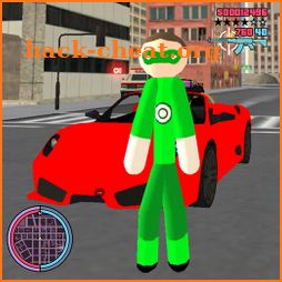 Green Stickman Rope Hero Gangstar Crime icon