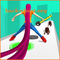 Hair runner challenge game 3d body rush race hairs icon