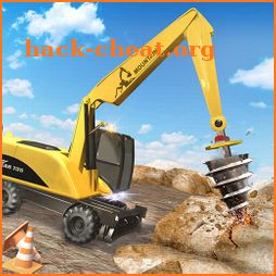 Heavy Bulldozer Crane Drill Stone icon