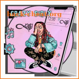 Hip Hop Fashion Crazy Girl Theme icon