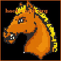 Horse Color by Number-Pixel Art Draw Coloring Book icon