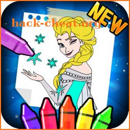 Ice Queen elza & Princess alnna Coloring Book icon