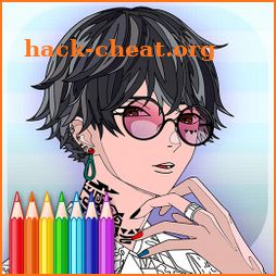 Kawaii Anime Boys Coloring Book icon