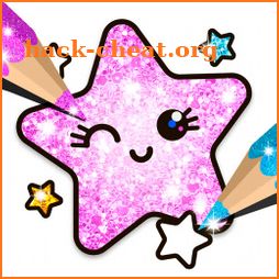 Kawaii Coloring Book Sparkle icon