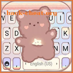 Kawaii Teddy Keyboard Background icon