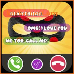 ladybug fake video call - chat & voice call icon