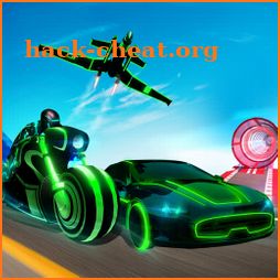 Light Bike Stunt Transform Car Driving Simulator icon