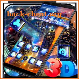 Light City 3D Glass Tech Theme icon