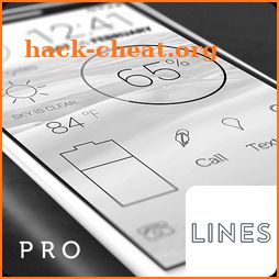 Lines Dark - Flat Black Icons (Pro Version) icon