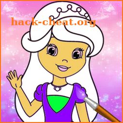 Little Princess Fairy Drawing Coloring Book Pages icon