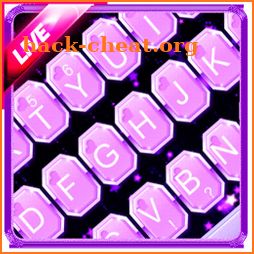 Live Bright Purple Stars Keyboard Theme icon