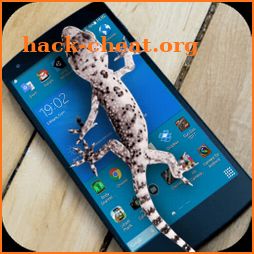 Lizard  on phone  prank icon