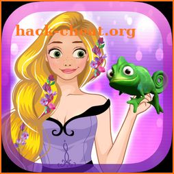 Long Golden Hair Princess Dress up game icon