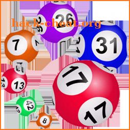 Lottery statistics with generator and results icon