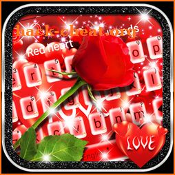 Lovely Red Rose Heart Keyboard theme icon