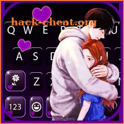 Lovers Hug Keyboard Background icon