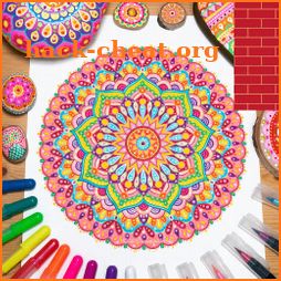 Mandala Coloring Book. icon