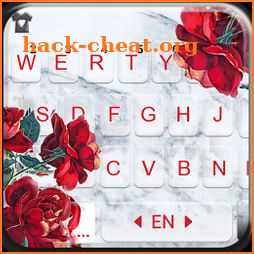 Marble Red Rose Keyboard Theme icon