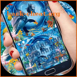 Marine Aquarium Dolphin Keyboard Theme icon