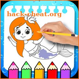 Mermaid coloring games icon