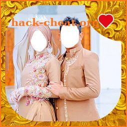 Modern Muslim Wedding Couple Photo Suit icon