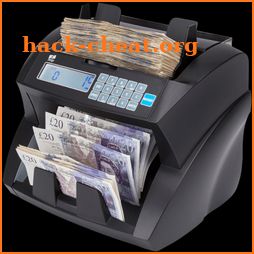 Money counting machine icon