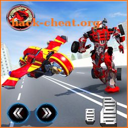 Moto Robot Transformation: Robot Flying Car Games icon