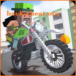 Mr. Blocky Moto Bike Driver SIM icon