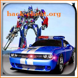 Multi Transforming US Police Car Robot: Robot game icon