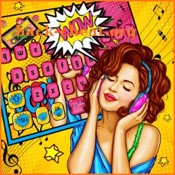 Music Pop Art Keyboard Theme icon