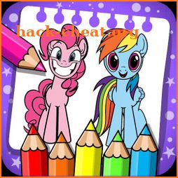 my little unicorn coloring pony game icon