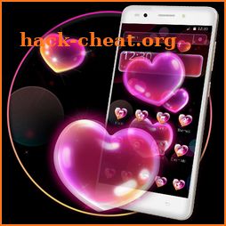 Neon Bubble Heart Theme icon