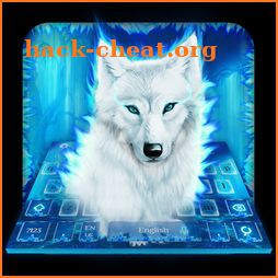 Neon Night Forest Wolf Keyboard Theme icon