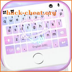 Neon Pastel Heart Keyboard Theme icon