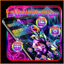 Neon Pink Rose Theme icon