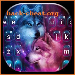 Neon Wolf Galaxy Keyboard Theme icon