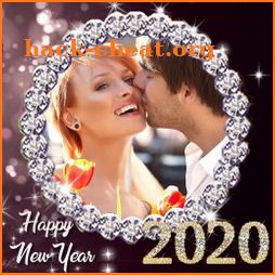 New year card photo frame 2022 icon