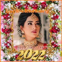 New year photo frame 2022 icon