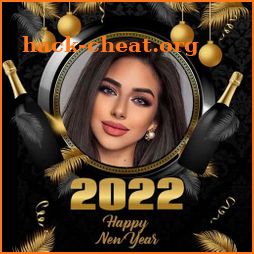 New year photo frame 2022 icon