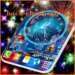 New Years Clock 🎆 2021 Fireworks Live Wallpaper icon