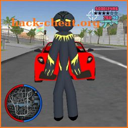 Panther Stickman Rope Hero Gangastar Crime Battle icon