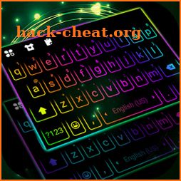 Pastel LED Lights Keyboard Background icon