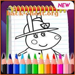 Peepa pig: Coloring book icon