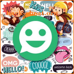 Personal sticker maker and stickers creator icon